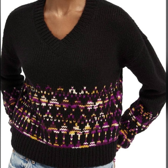 SCOTCH & SODA Fair Isle V Neck Sweater XS La Bande Maison - Picture 1 of 7